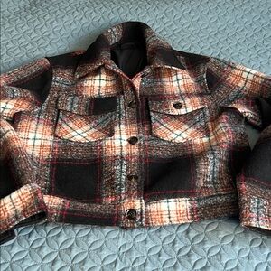 Women's Plaid Utility Jacket